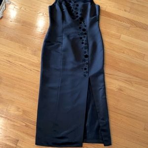 Black Satin maxi dress. Extremely elegant.